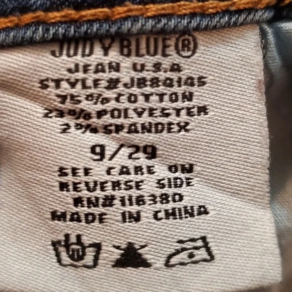 Judy Blue Jeans 9/29 Skinny Fit Star pattern rodeo 4th of July star print jeans - Picture 6 of 7